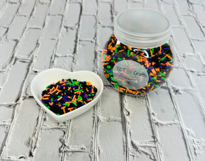 150g Halloween Themed Polymer Clay Sprinkle Mix - Perfect for Fake Bakes, Clay Art, Slime - Spooky, Mysterious, and Festive
