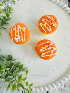 Candy Corn Macaroon Set - Adorable Faux Treats for Tiered Tray Decor, Clay Art, and Food Photography Props