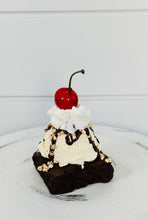 Load image into Gallery viewer, Deliciously Tempting: 4&quot; Faux Brownie a la Mode Tiered Tray Prop