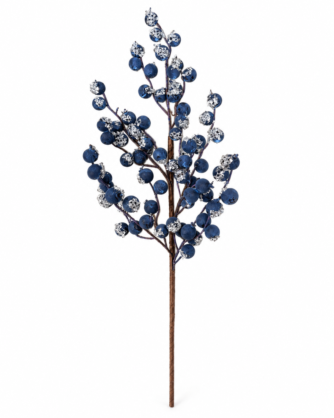 Iced Blueberry Spray | Blue Silver Christmas Berry Stem | 24" Spray-MTX76759 Regency International