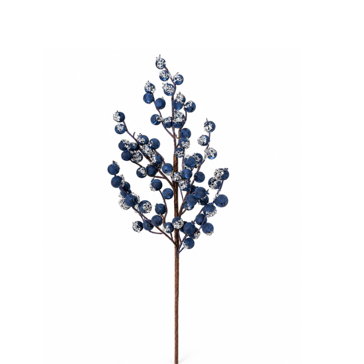Iced Blueberry Spray | Blue Silver Christmas Berry Stem | 24" Spray-MTX76759 Regency International