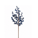 Iced Blueberry Spray | Blue Silver Christmas Berry Stem | 24" Spray-MTX76759 Regency International