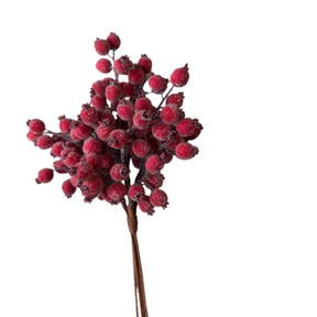 Iced Everberry Bundle — 18 Inch Frosted Red Berry Christmas Wreath Supply-XLA4665 Lancaster & Vintage