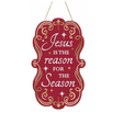 Jesus Is the Reason for the Season Sign | Embossed Tin Christmas Decor | 11.5" Sign Craig Bachman