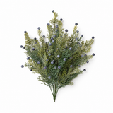 Artificial Midnight Juniper Bush — 18 Inch Blue Berry Greenery Supply-XRA6741 Lancaster & Vintage