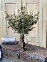 Artificial Midnight Juniper Bush — 18 Inch Blue Berry Greenery Supply-XRA6741 Lancaster & Vintage