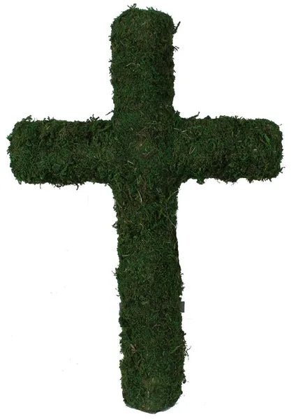 20" Moss Cross - Perfect for Easter & Spring Decor!-KC1024 Craig Bachman