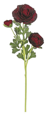 Jumbo Burgundy Ranunculus Stem | Faux Florals with 3 Blooms | 26" Stem-L723-BUR Select Artificials