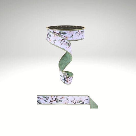 Magnolia Wired Ribbon 1.5" x 10yd | Designer Floral Craft Ribbon-LX101427 Craig Bachman