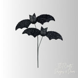 Frizzy Black Bat Spray — 25 Inch Halloween Wreath Pick-57262BK Liberty Floral