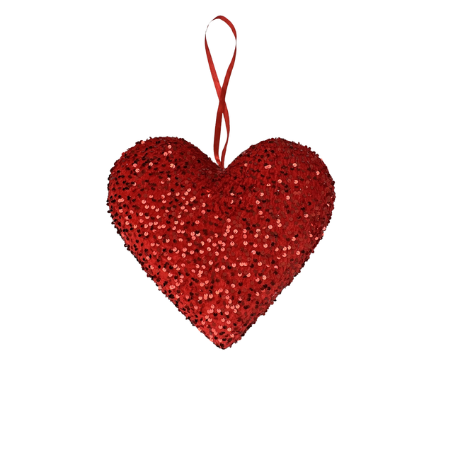 Large Red Glitter Heart Valentine Decor-63563RD Liberty Floral