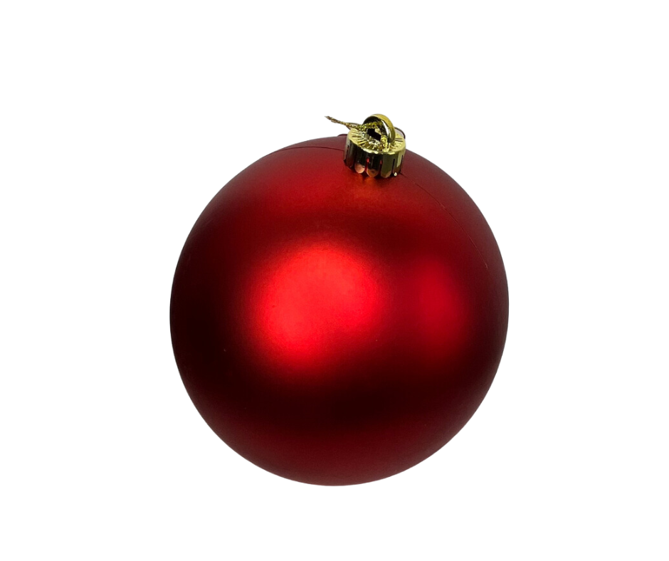 Gorgeous Matte Red Christmas Tree Ball Ornament - 150mm-XH100724
