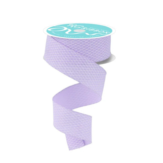 Lavender Mini Harlequin Wired Ribbon 1.5"x10yd | Spring Craft Ribbon-RGF169513 Craig Bachman