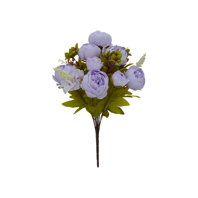 20” Artificial Lavender Peony Bush – Faux Peony Bouquet with 13 Stems-63220-LV Golden Bell