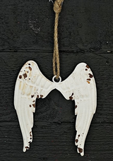 Distressed Metal Angel Wings Ornament – Rustic Farmhouse Christmas & Memorial Décor Impressive Enterprises, Inc.