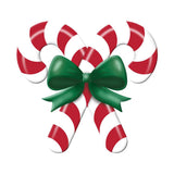 13"x12" Metal Embossed Candy Cane Sign – Festive Red, White, and Green Christmas Wall Decor | TCT Crafts I MD136594
