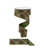 Moss Green Check Ribbon 1.5 Inch x 10 Yards-RGX0112AW Craig Bachman