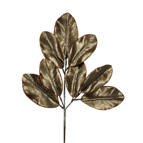 24" Metallic Copper & Gold Magnolia Leaf Spray-85103-COPPER Golden Bell