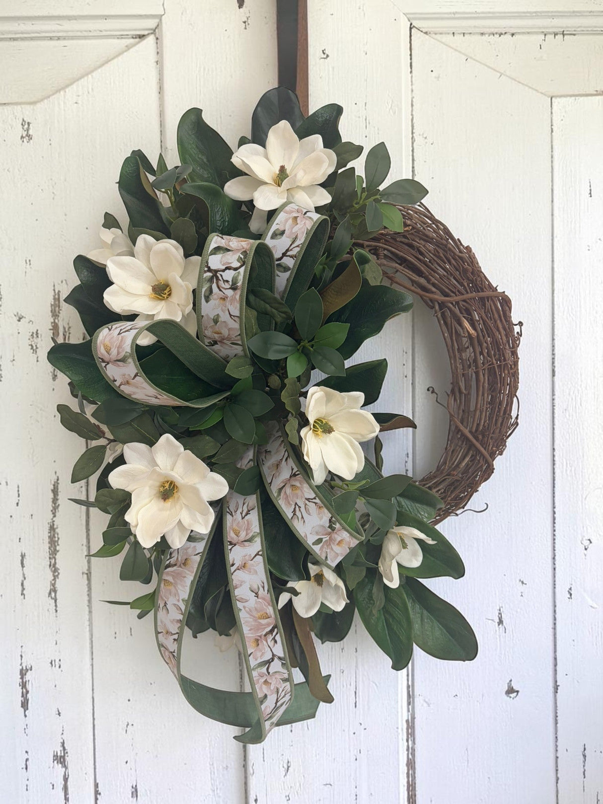 Everyday Magnolia Grapevine Wreath 28 Inch Door Decor TCT Crafts