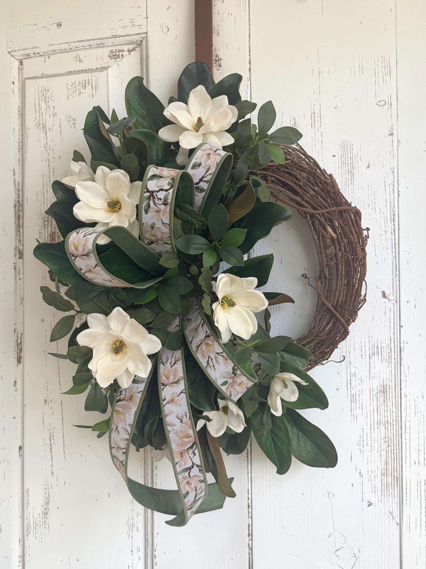 Everyday Magnolia Grapevine Wreath 28 Inch Door Decor TCT Crafts