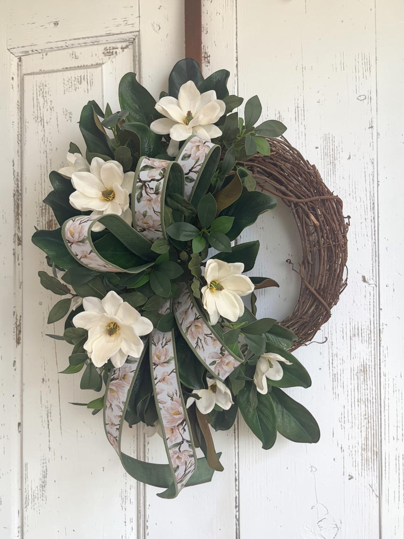 Everyday Magnolia Grapevine Wreath 28 Inch Door Decor TCT Crafts