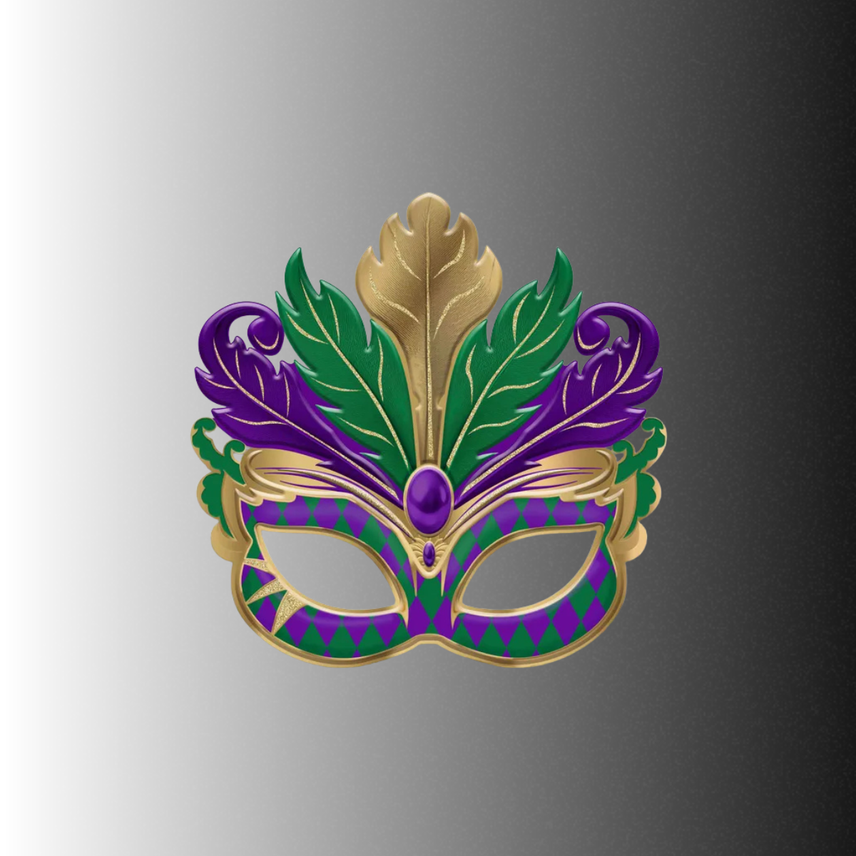 Mardi Gras Harlequin Mask Sign 12 Inch Wreath Accent-MD176041 Craig Bachman