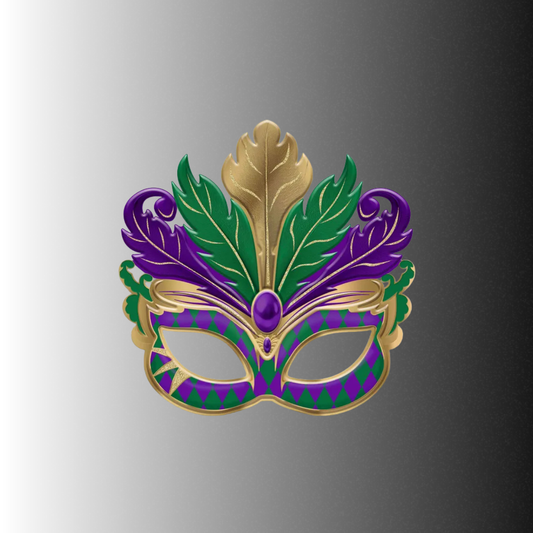 Mardi Gras Harlequin Mask Sign 12 Inch Wreath Accent-MD176041 Craig Bachman