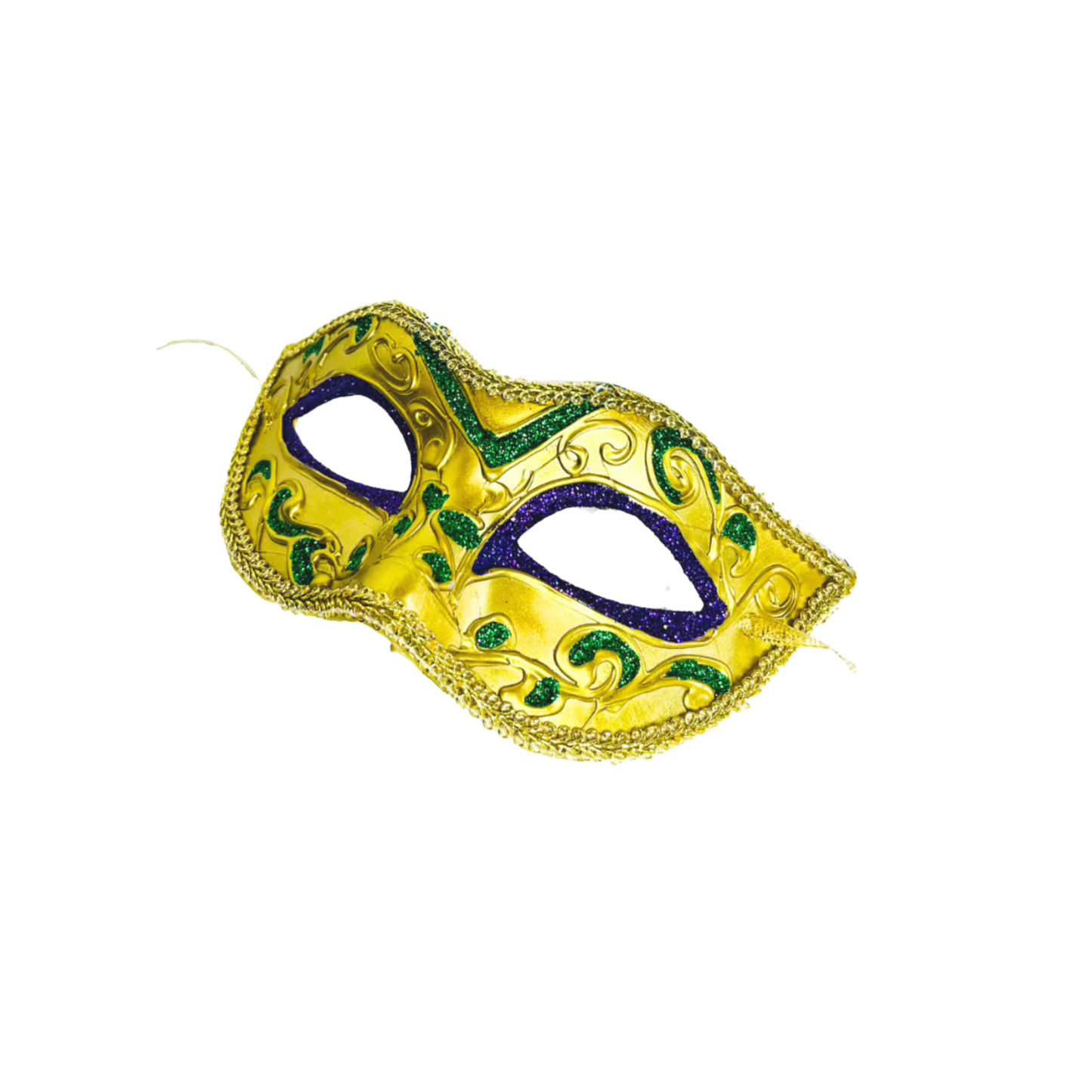 Mardi Gras Masquerade Mask Gold Purple Green Wreath Attachment-HG1041 Craig Bachman