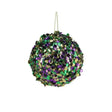 Mardi Gras Sequin Ornament 4 Inch Shatterproof Ball-HG1090 Craig Bachman
