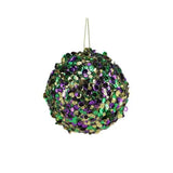 Mardi Gras Sequin Ornament 4 Inch Shatterproof Ball-HG1090 Craig Bachman