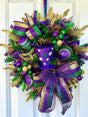 Mardi Gras Wreath 34 Inch Door Decor TCT Crafts