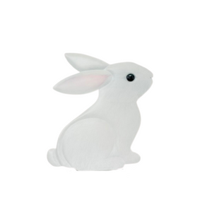12"Hx11.2"L Metal Sitting White Bunny Sign - Adorable Easter Decor - TCT Crafts - MD105304