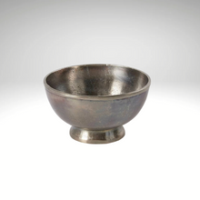 Load image into Gallery viewer, Small Vintage Metal Compote Bowl – 5.75&quot; Floral Pedestal Vase for Centerpieces &amp; Wedding Decor-73230