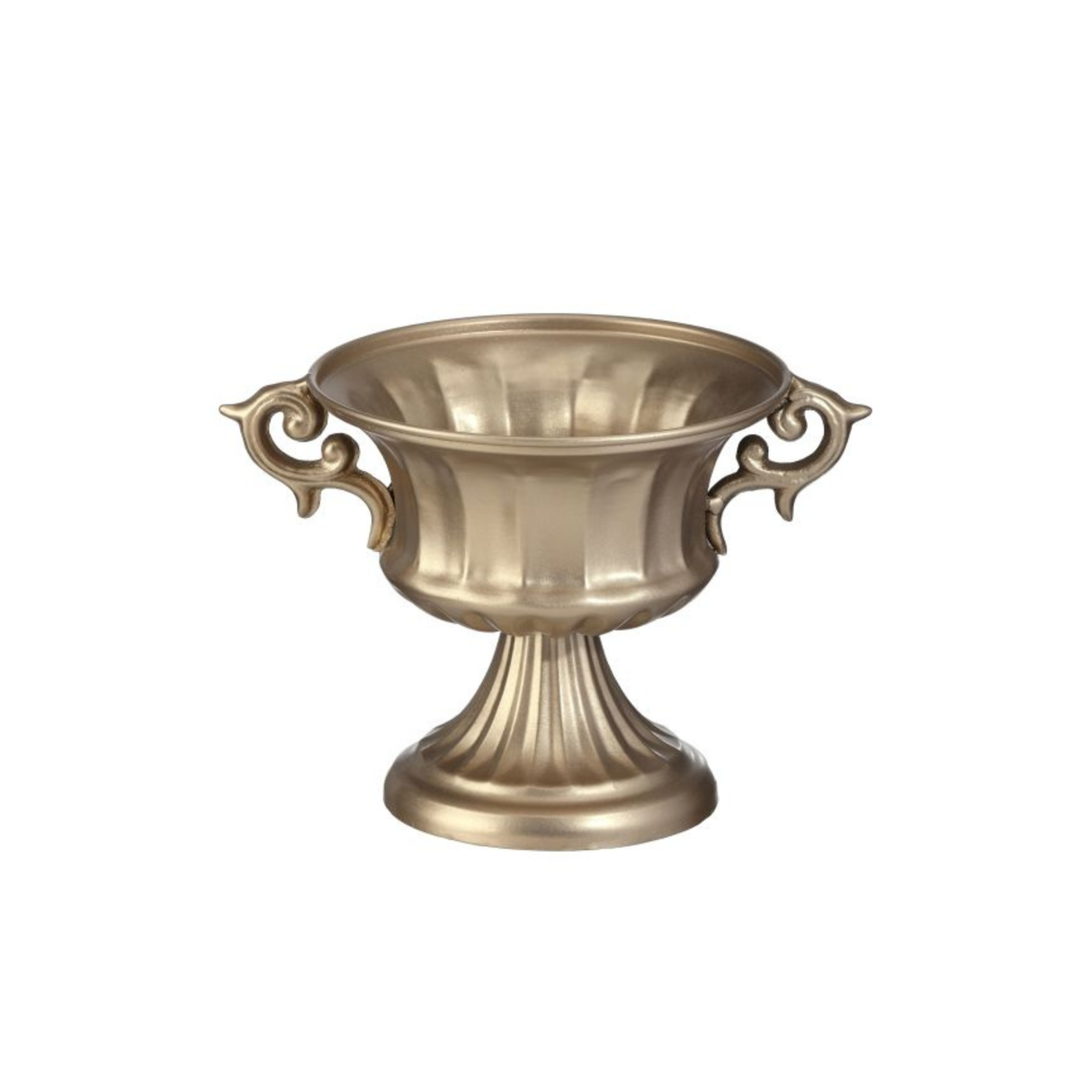 Gold Decorative Metal Trophy Bowl Pedestal Decor-MT26510