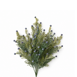 Artificial Midnight Juniper Bush — 18 Inch Blue Berry Greenery Supply-XRA6741 Lancaster & Vintage