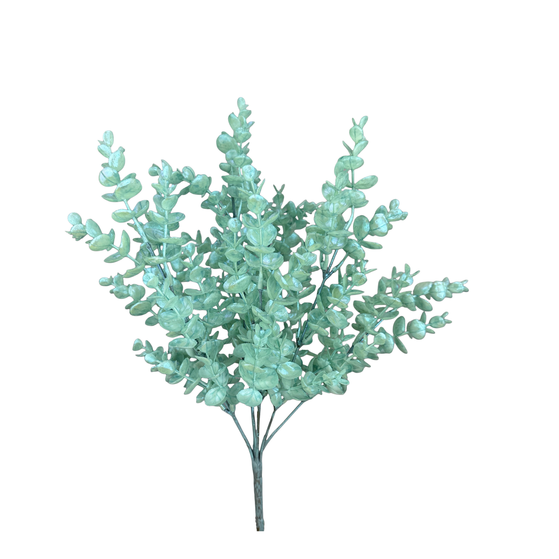 Mint Green Glitter Eucalyptus Bush – Shimmery Artificial Greenery for Floral Designs & Wreaths-86385MINT Liberty Floral
