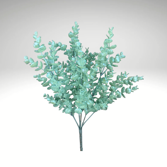 Mint Green Glitter Eucalyptus Bush – Shimmery Artificial Greenery for Floral Designs & Wreaths-86385MINT Liberty Floral