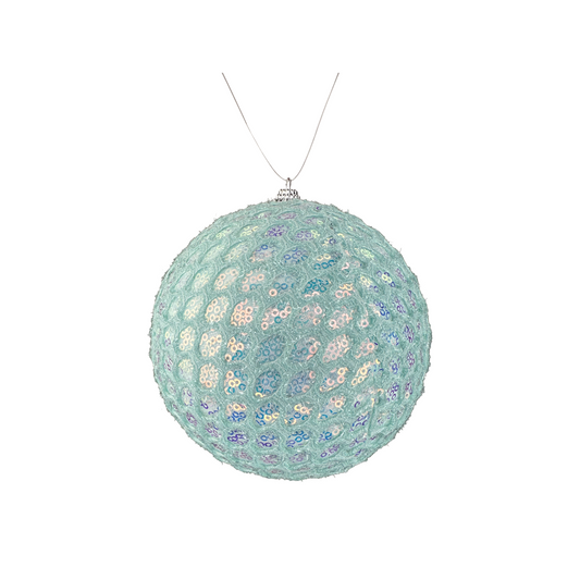 Mint Green 6" Sequin Ornament Ball – Shatterproof Christmas Tree Decoration-86357MINT Liberty Floral