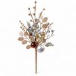 18" Champagne Gold & Silver Ornament Berry Spray-32279 Golden Bell