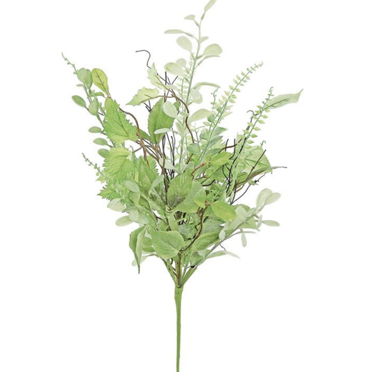 28" Lush Green Artificial Mixed Foliage & Fern Bush - Perfect for DIY Arrangements, Home Decor, and Centerpieces-(PM2240-G) Select Artificials