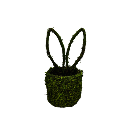 Moss Bunny Ears Basket – 14"x6" Natural Grapevine Easter & Spring Decor-63656GN Liberty Floral
