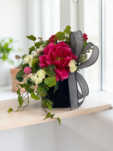 Pink Peony Floral Wall Pocket for Mother’s Day Realtor and New Home Gift TCT Crafts