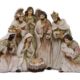 Nativity Scene Figurine Set | Antique Cream & Gold Resin | 11.75" Christmas Decor-AK013733 Craig Bachman