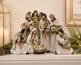 Nativity Scene Figurine Set | Antique Cream & Gold Resin | 11.75" Christmas Decor-AK013733 Craig Bachman
