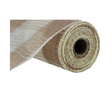 Rustic Elegance: 10.5" x 10yd Faux Jute/PP Large Check Deco Mesh - Natural/Cream-RY831554 TCT Crafts