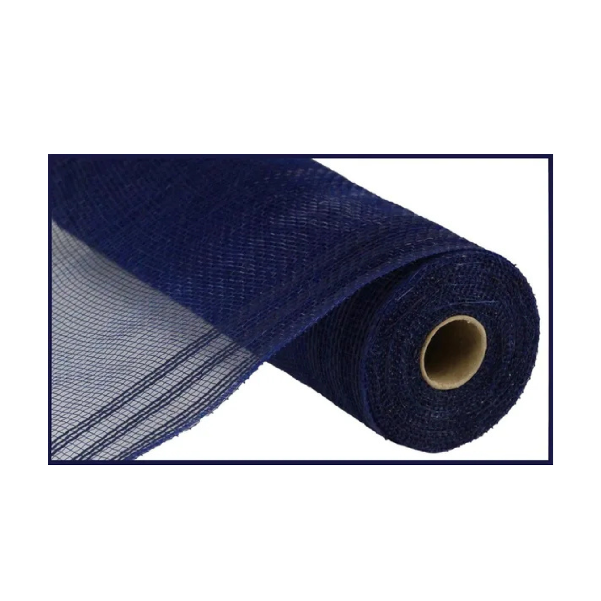 10.25" x 10ydNavy Blue Faux Jute B order Stripe 10 inch mesh for wreaths-RY832419 Craig Bachman