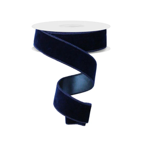 Navy Velvet Ribbon 1.5 Inch x 10 Yards-RGE165819 Craig Bachman