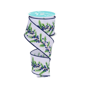 Navy Berry Pine Christmas Ribbon 2.5 Inch x 10 Yards-RGF1377CF Craig Bachman