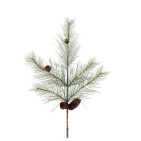 24" Northwoods Pine Spray with Pinecones - Realistic 5-Branch Greenery for Holiday and Winter Decor- XX1558 Craig Bachman
