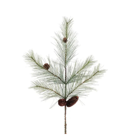 24" Northwoods Pine Spray with Pinecones - Realistic 5-Branch Greenery for Holiday and Winter Decor- XX1558 Craig Bachman